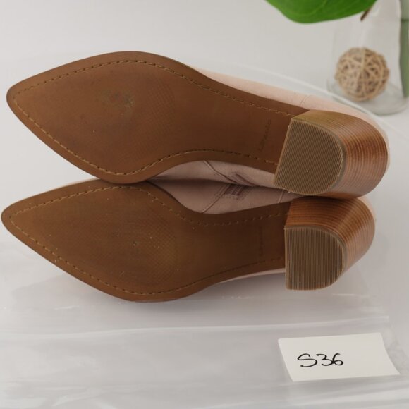 Linea Paolo Womens Westly Boot Size 8.5 Blush Suede Block Heel Pointed Bootie - Picture 8 of 12